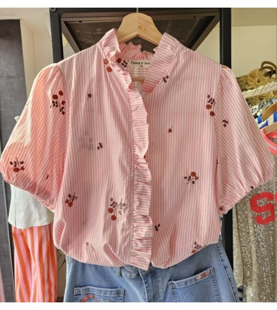 Blusa Rayas Bordada